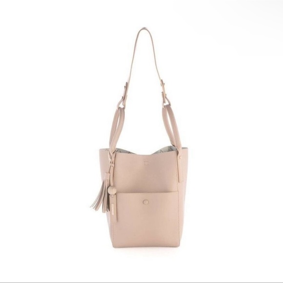 SHIRALEAH Nude Tory Top Handle Bag NWT - Picture 2 of 5